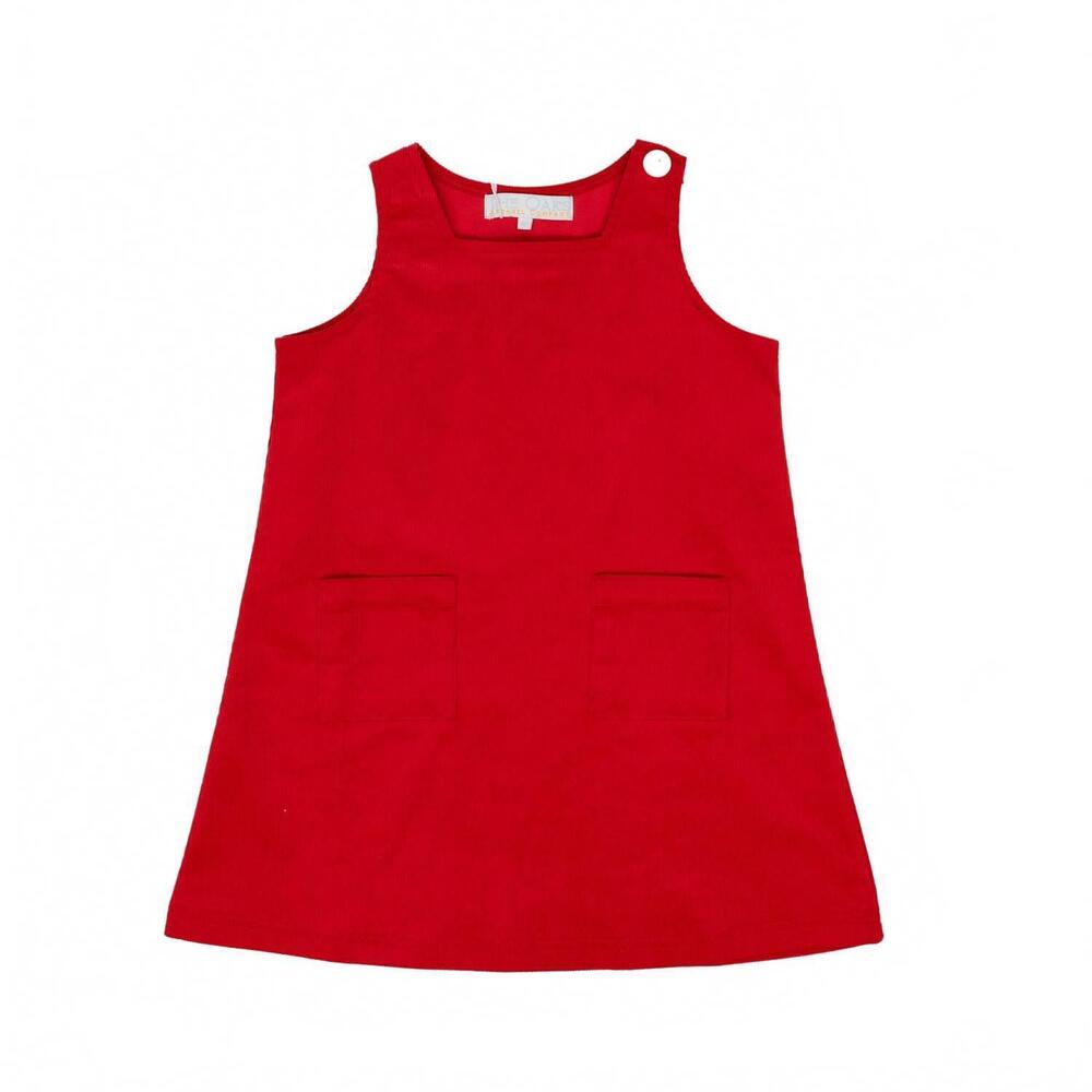NEW THE OAKS APPAREL girl's jillian jumper in red cord